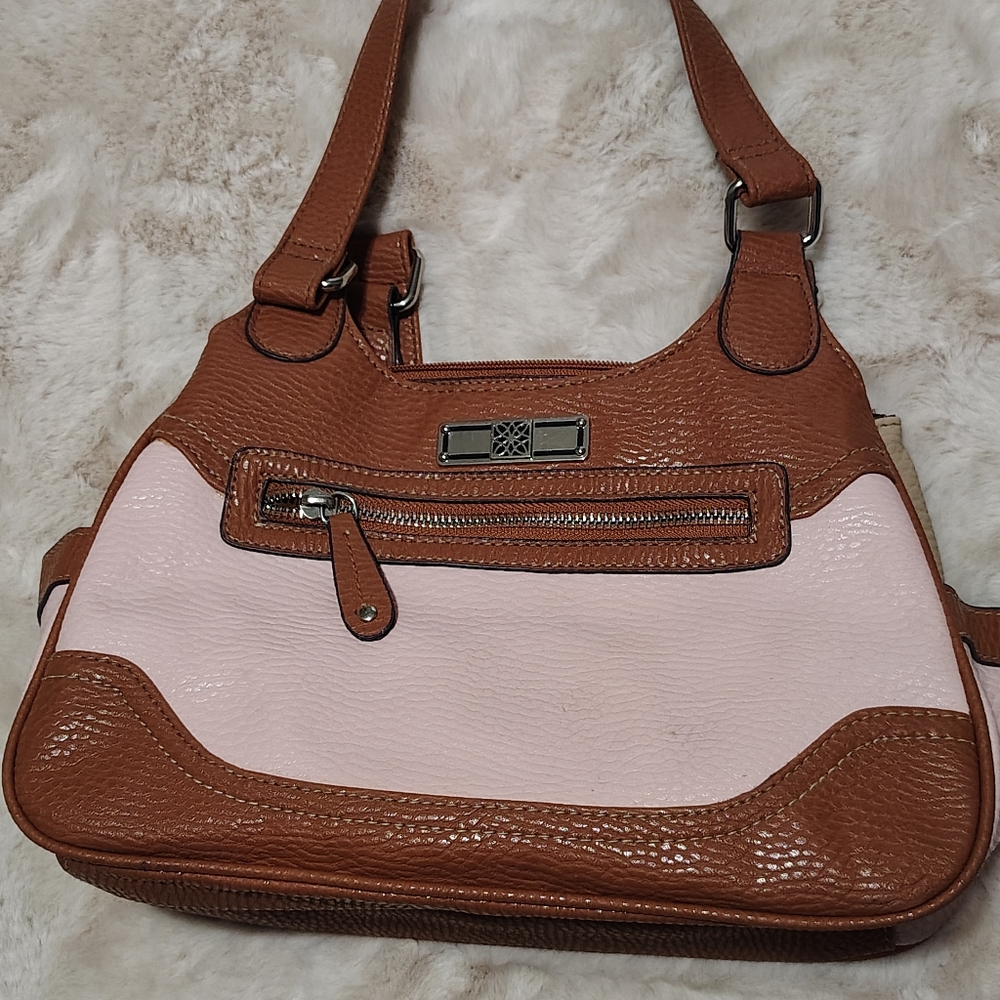 Pink & Brown Shoulder Bag Purse